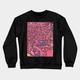 Tucson Map Pattern in Purple & Pink Crewneck Sweatshirt